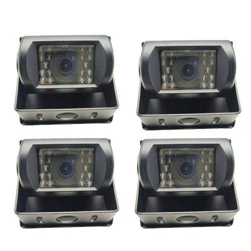 4-Channel 7" Screen Monitor With Reversing Camera Kit For Truck, Trailer, Bus