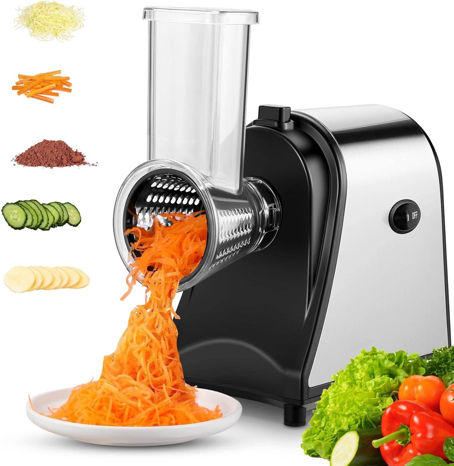 Rotary Drum Grater Chopper Slicer