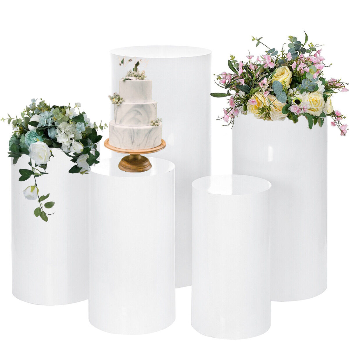 Elegant Round Display Stand for Weddings and Events - 5PCS