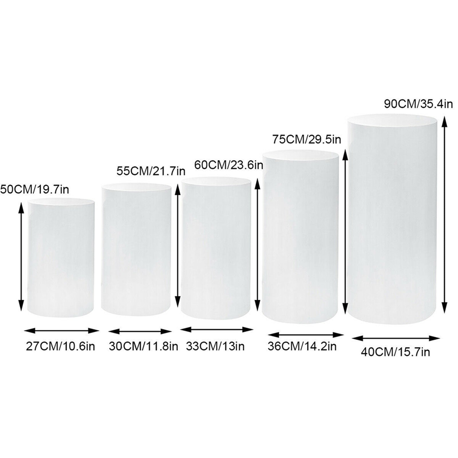 Elegant Round Display Stand for Weddings and Events - 5PCS