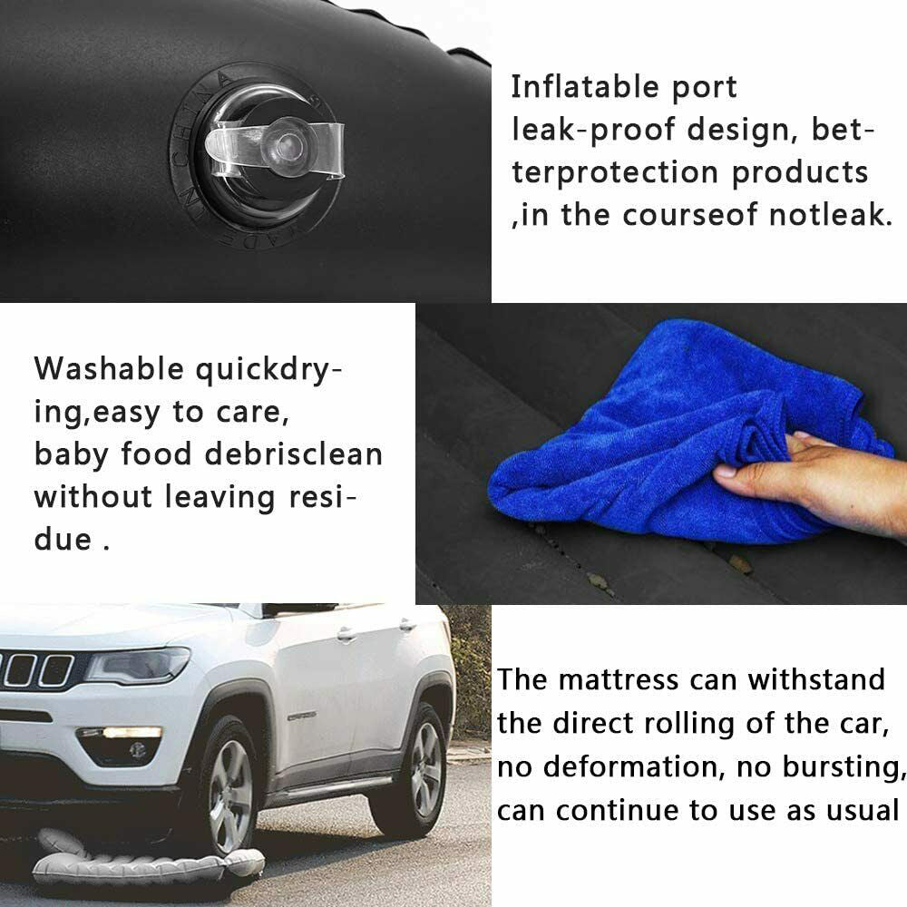 Inflatable Car Back Seat Mattress Portable Camping Air Bed