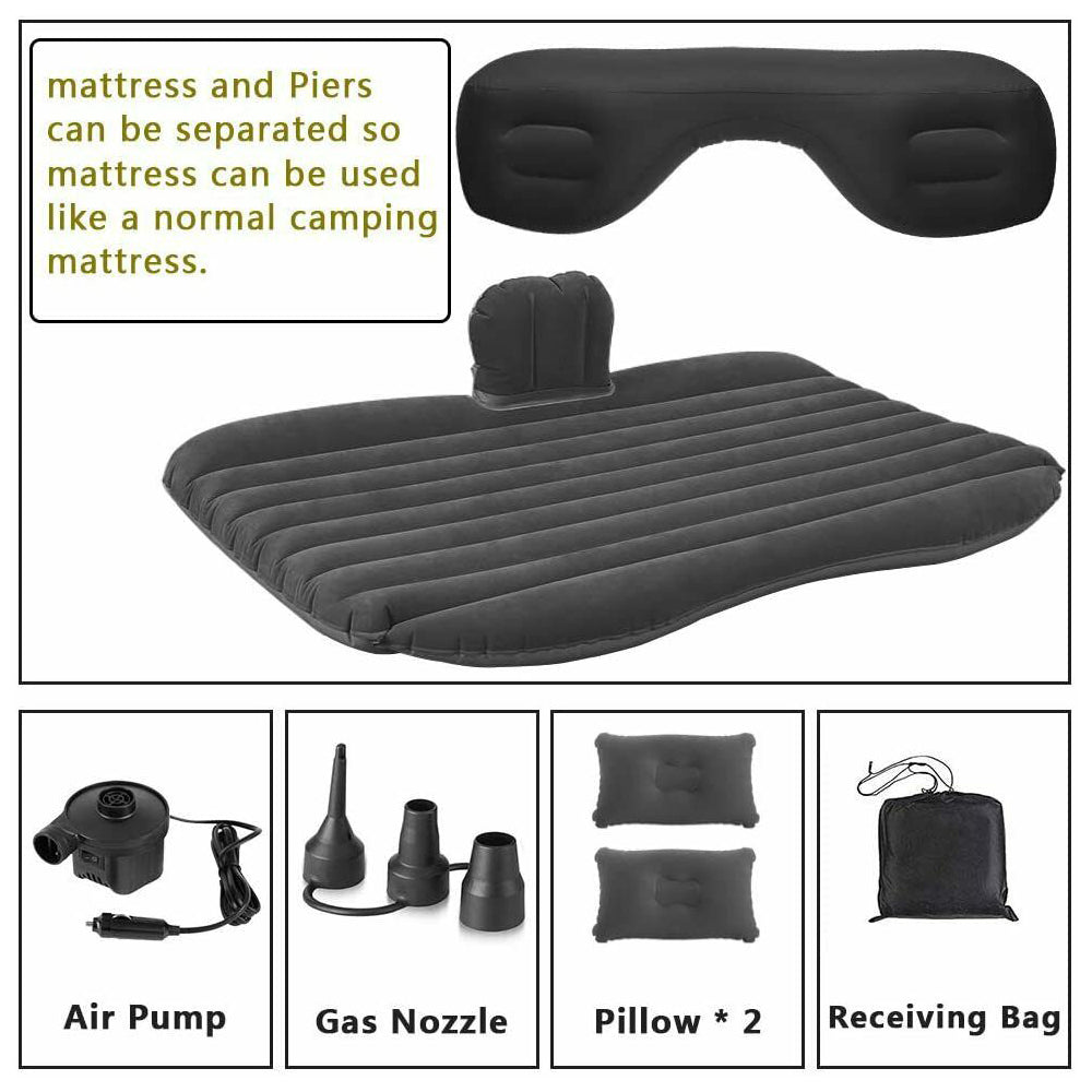 Inflatable Car Back Seat Mattress Portable Camping Air Bed