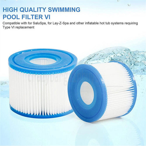 8Pcs Replacement Vi Filter Cartridge Lay-Z-Spa Filters