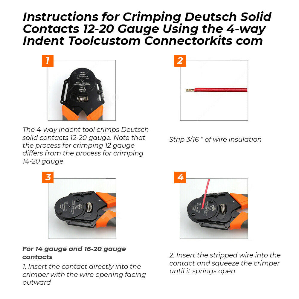 1000Pcs Deutsch DT Connector Plug Kit with Crimp Tool for Auto & Marine