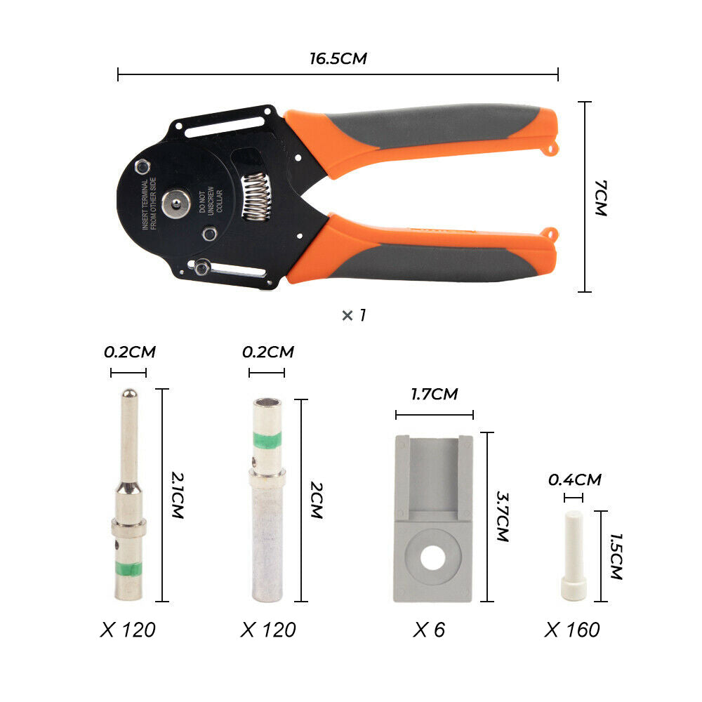 1000Pcs Deutsch DT Connector Plug Kit with Crimp Tool for Auto & Marine