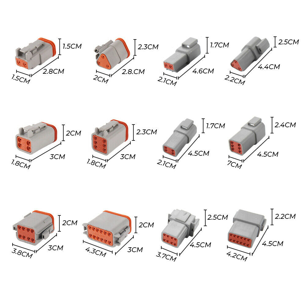 1000Pcs Deutsch DT Connector Plug Kit with Crimp Tool for Auto & Marine
