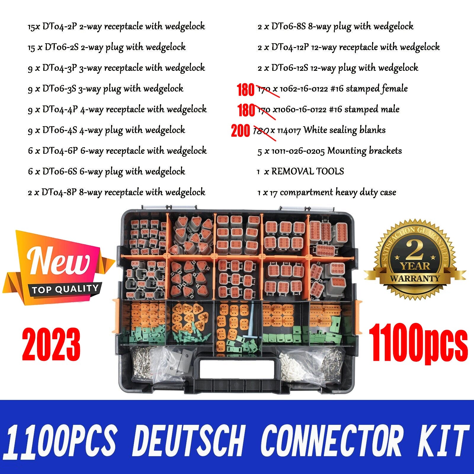 Automotive Repair & Speciality Tools - Au 1000 Pcs Deutsch Dt Connector Kit Contacts 1100Pcs Upgrade - photo 11