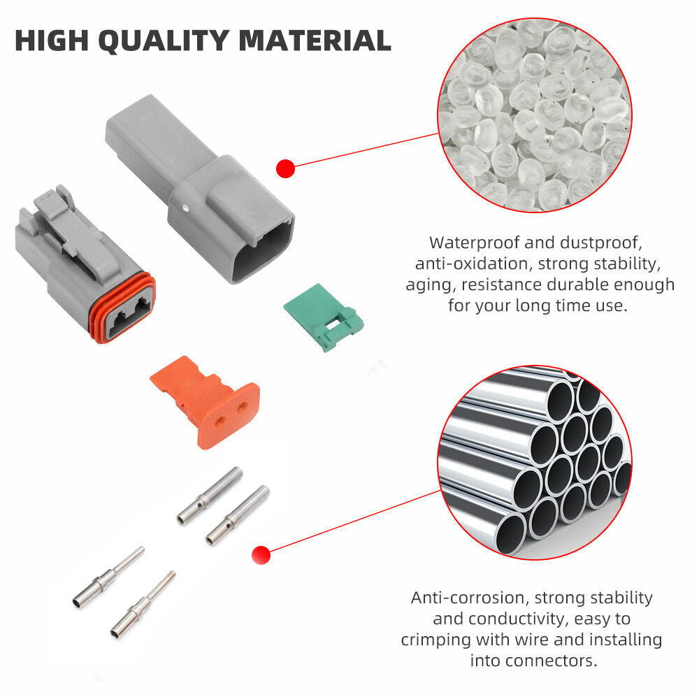 117Pcs Deutsch Kit Dt 2 Way Series Connector Auto Marine 2Pin