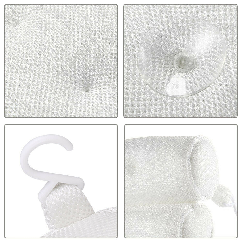 3D Spa Mesh Bath Pillow Neck Support, Bath Mats & Rugs