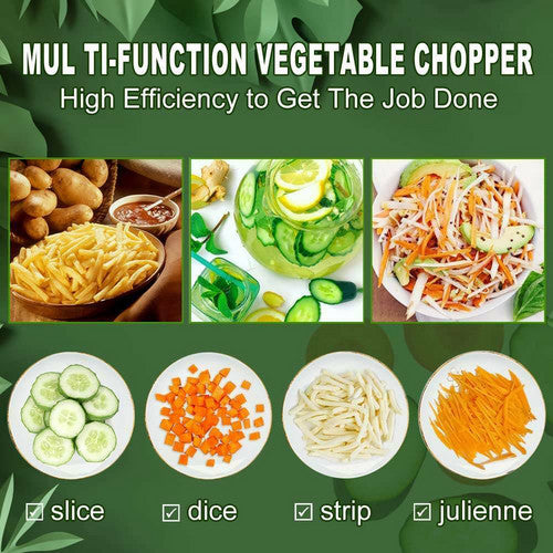 4In1 Multifunctional Kitchen Chopping Artifact Vegetable Slicer Food Chopper Grey/Orange