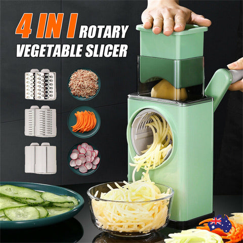 Manual Rotary Drum Grater Vegetable Slicer