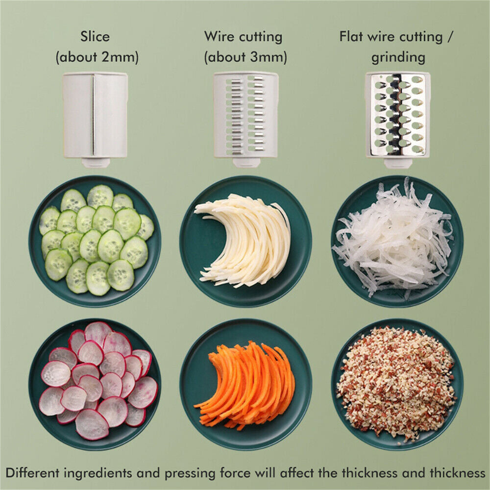 Manual Rotary Drum Grater Vegetable Slicer