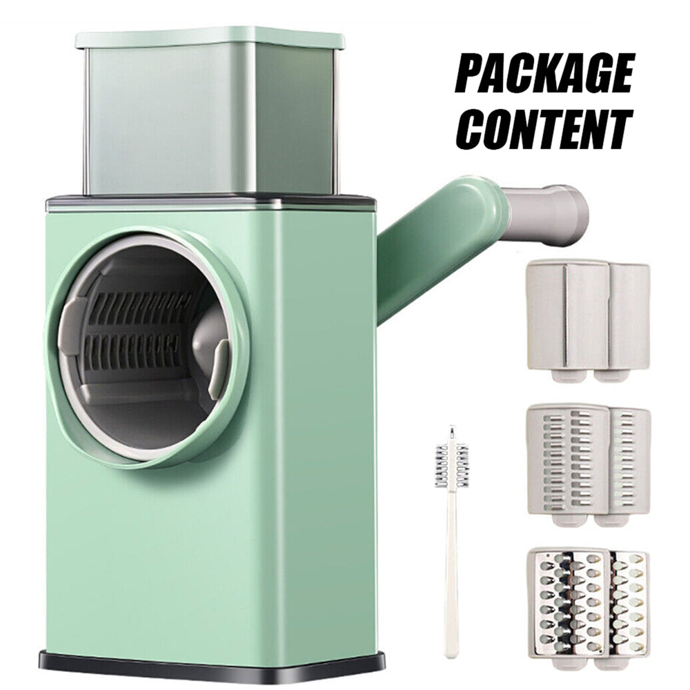 Manual Rotary Drum Grater Vegetable Slicer