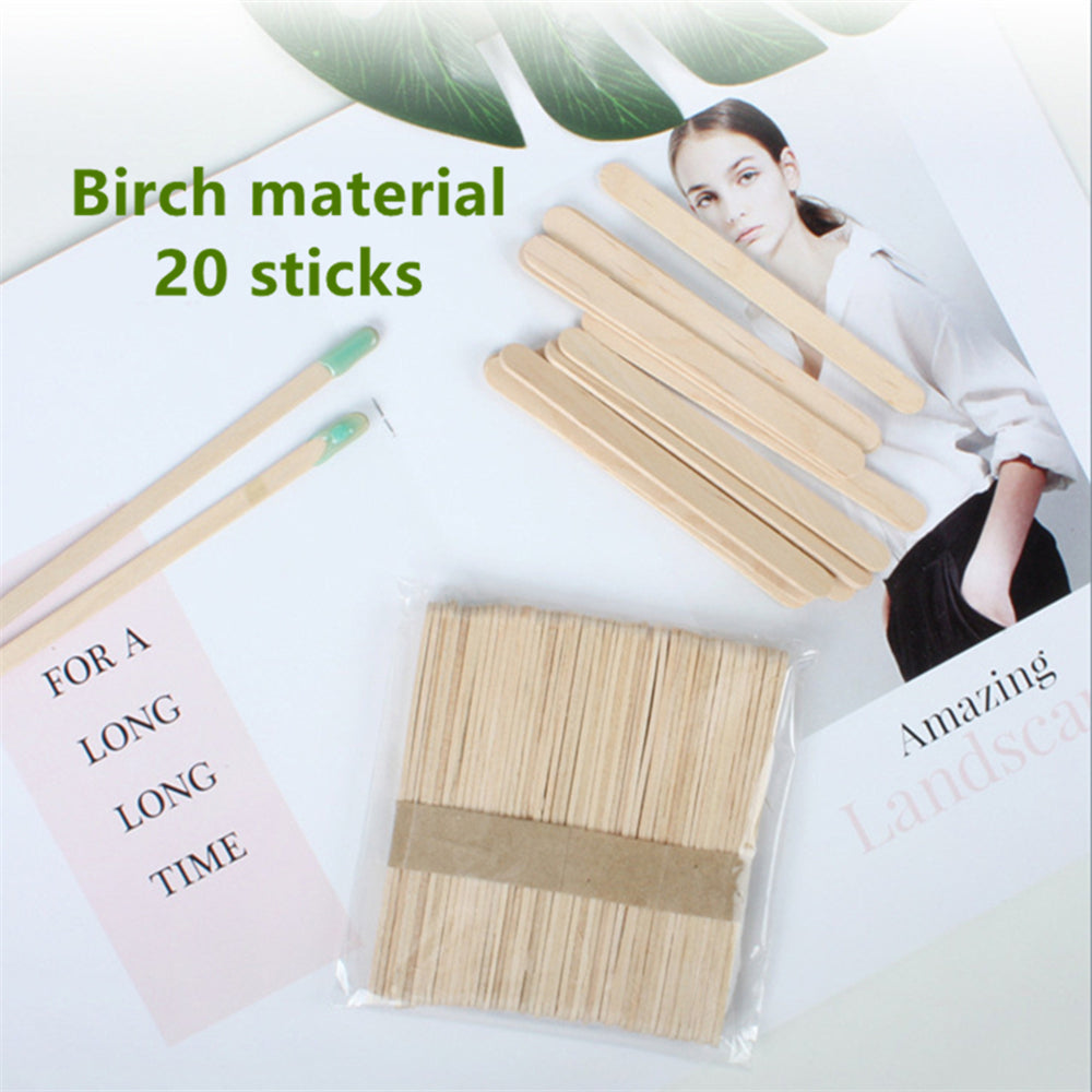 6X100G Hard Wax Beans Remover With 20 Wooden Sticks | Automotive Decor