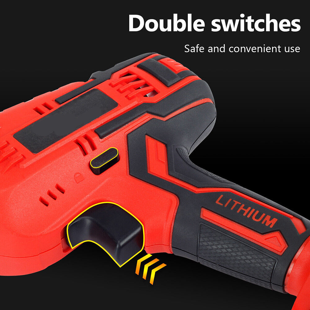 Cordless Electric Reciprocating Saw Cutter Red with Blades Included