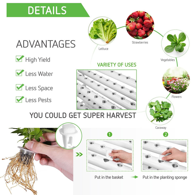 Hydroponic Grow Tool Kit For Vegetable Garden (36 Sites