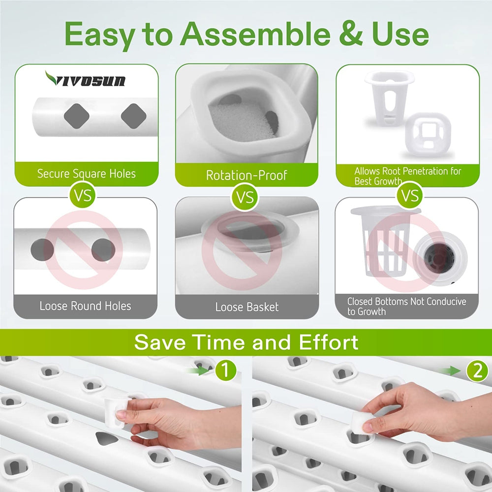 Hydroponic Grow Tool Kit For Vegetable Garden (36 Sites, 220V Water Pump)