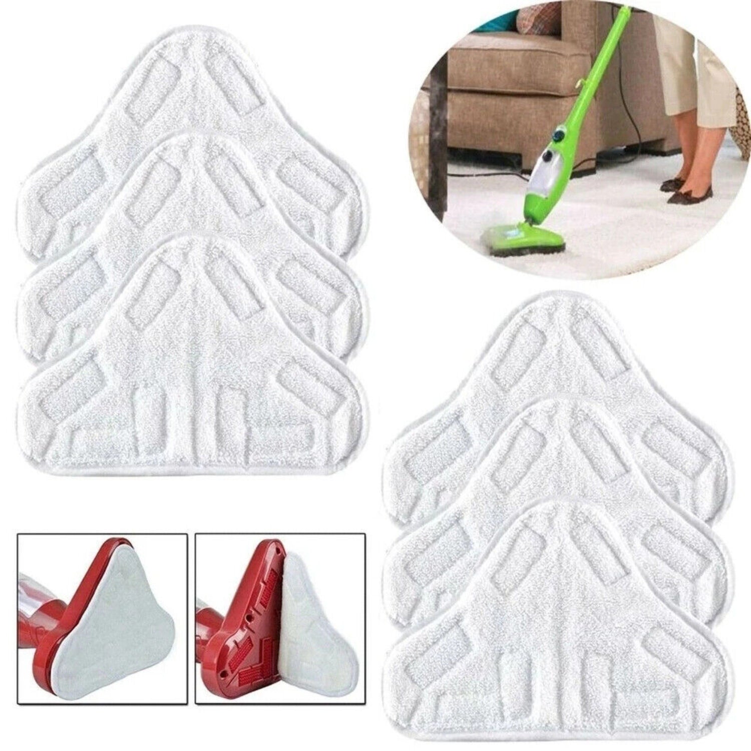 5Pcs Washable Cleaning Pads For X5 Steam Mop