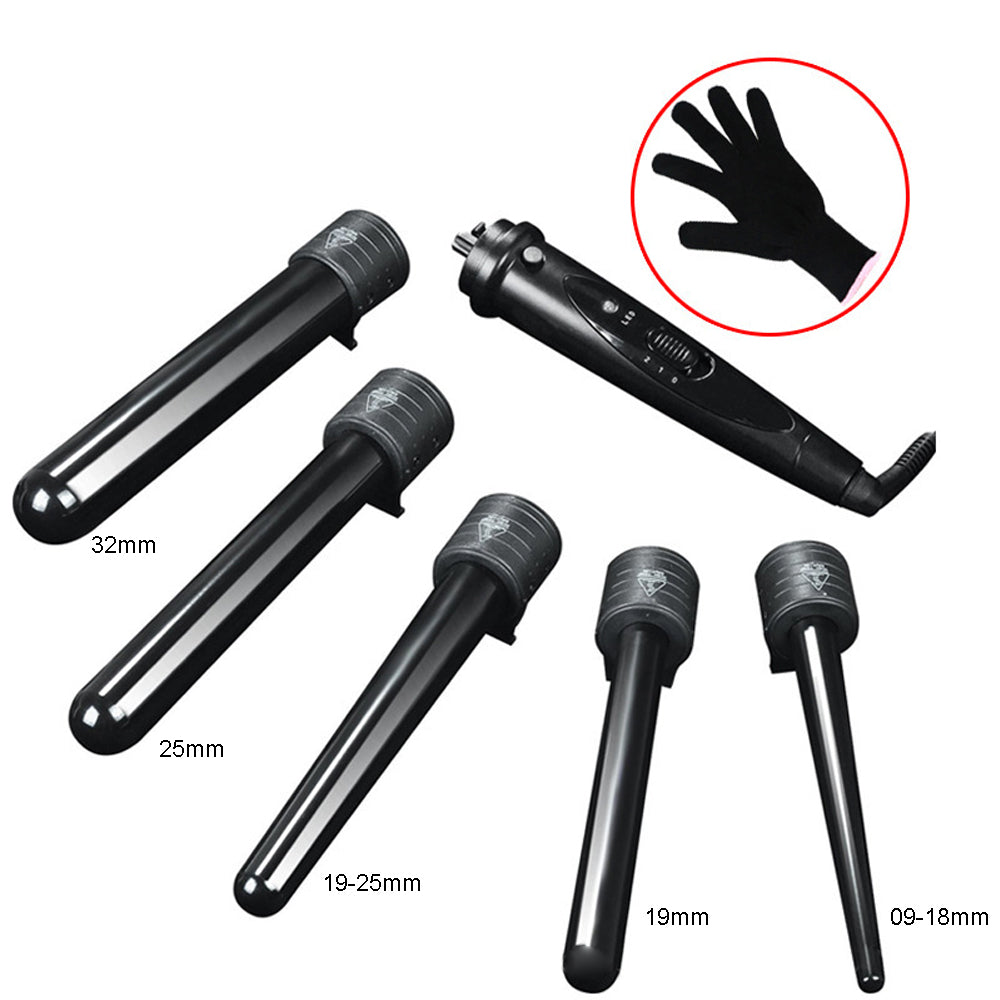Styling Curling Iron Roller - 5-In-1 Hair Curler Wand Set Ceramic - photo 11