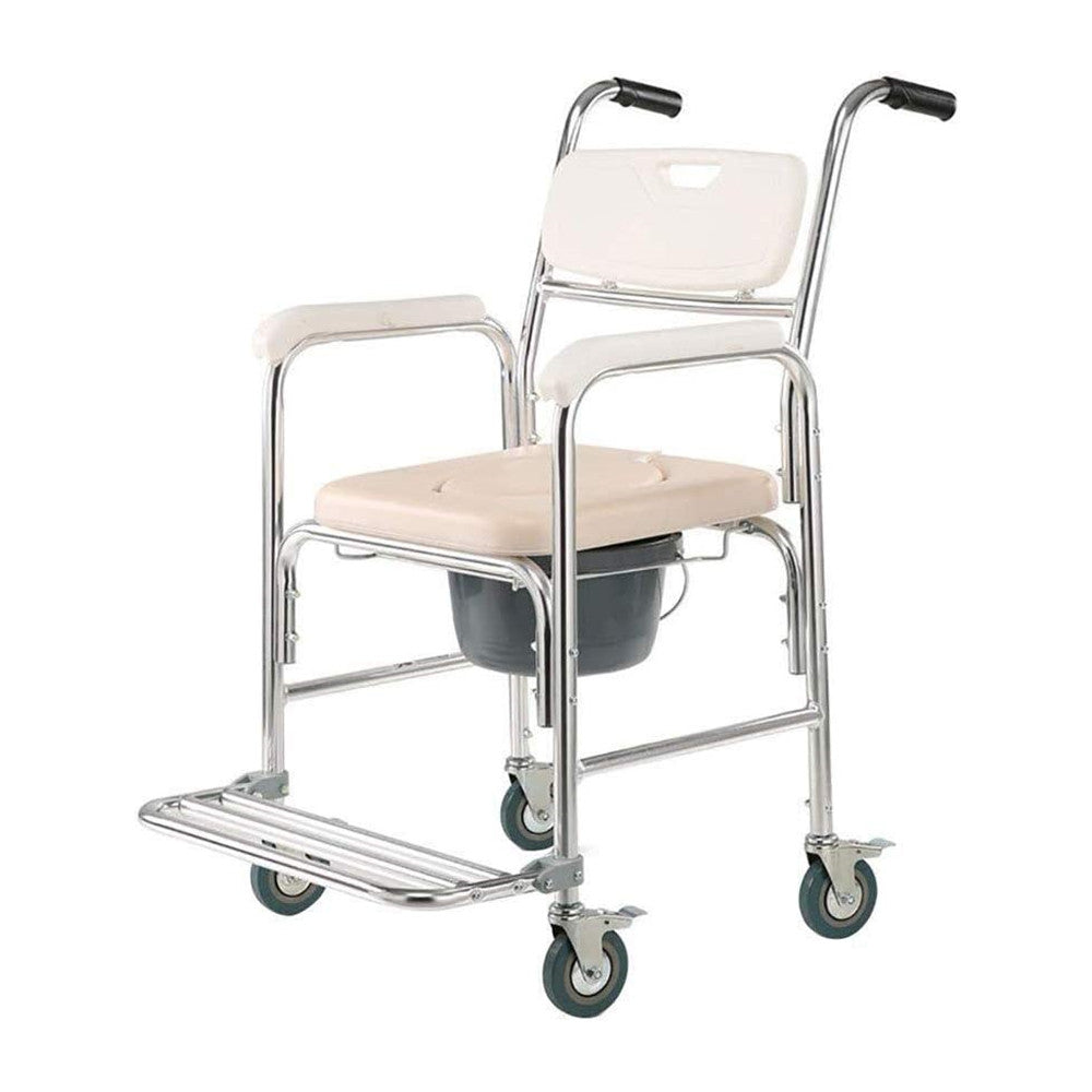Mobile Shower Toilet Commode Chair