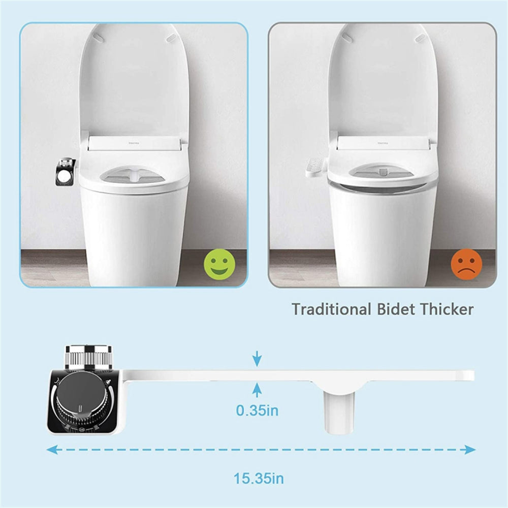 Bidet Toilet Seat Dual Nozzles Self-Cleaning