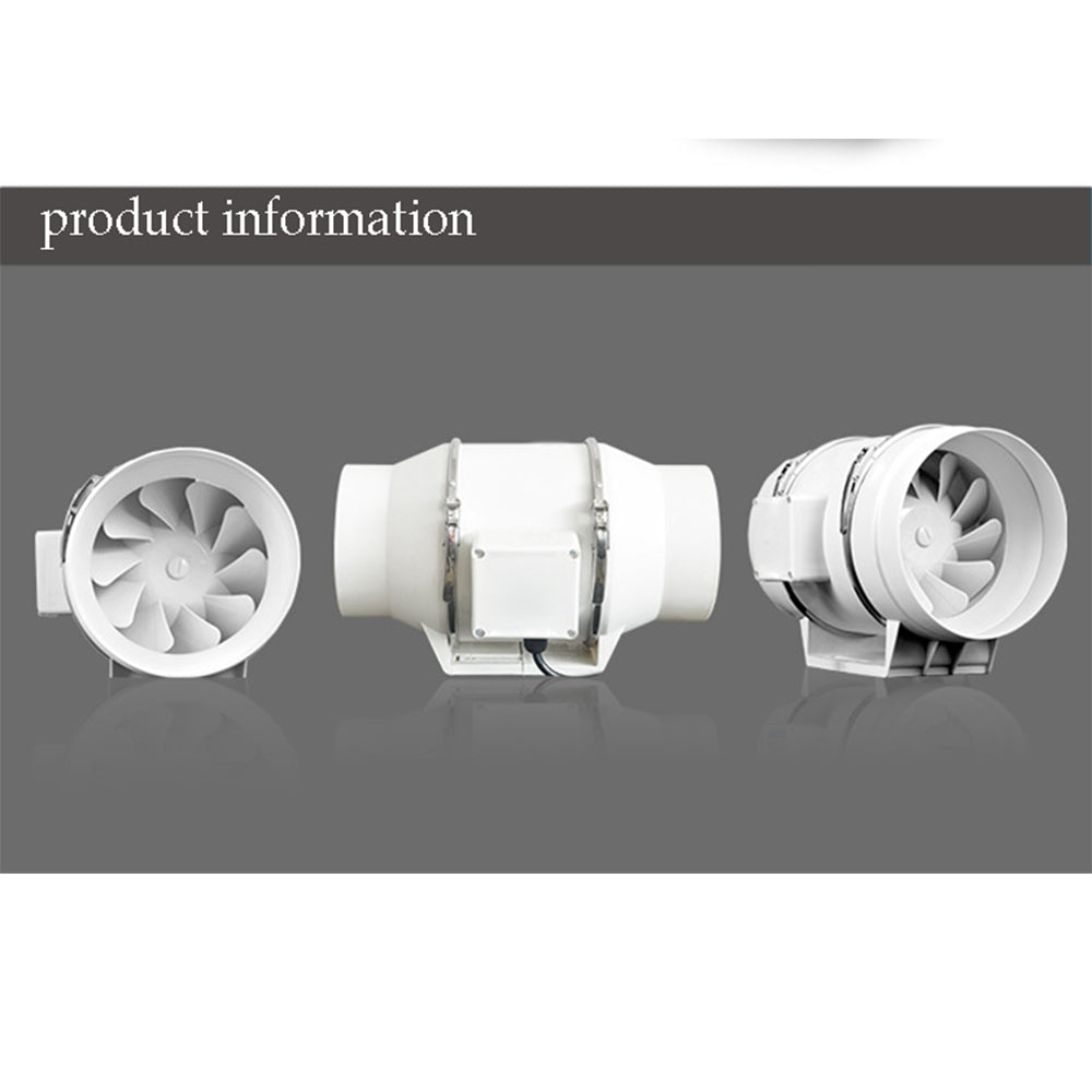 8" Hydroponic Inline Extractor Fan Duct Vent Exhaust