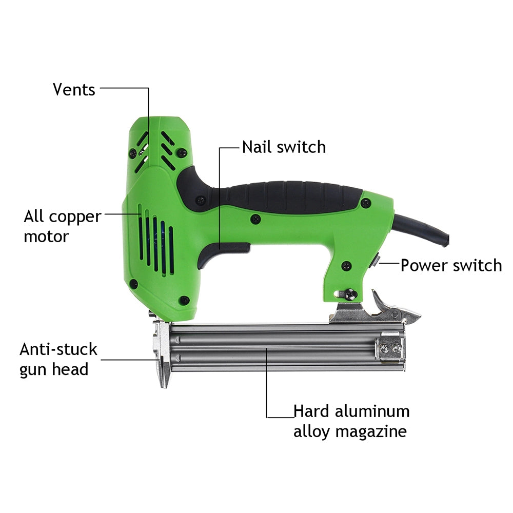 Electric Staple Gun 2000W Heavy Duty Wood Nailer 10–30mm Power Tool