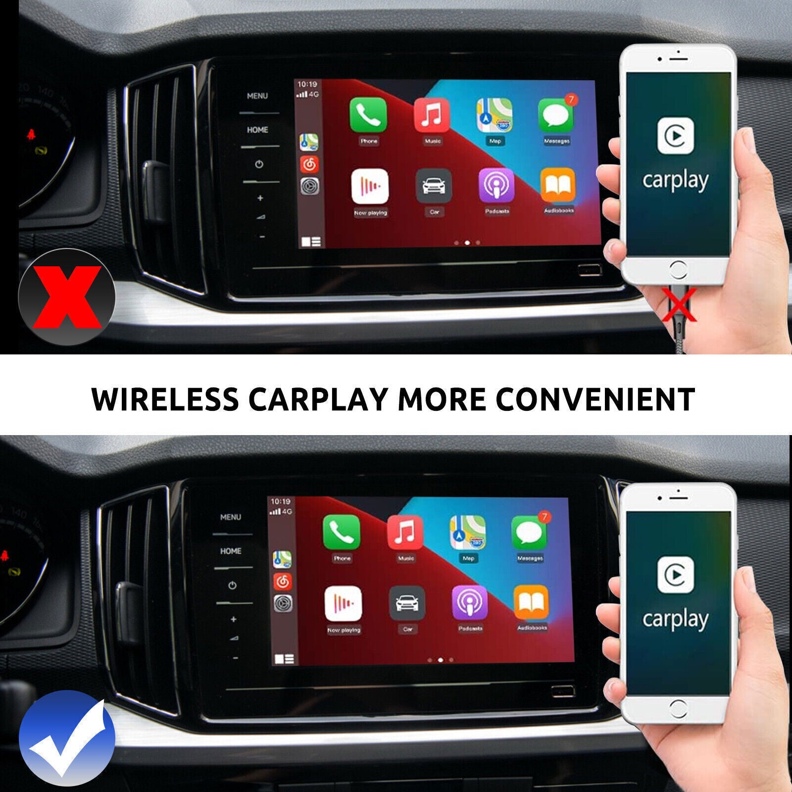 Automotive Parts - Wireless Carplay Adapter Dongle For Apple Ios Android Navigation Radio