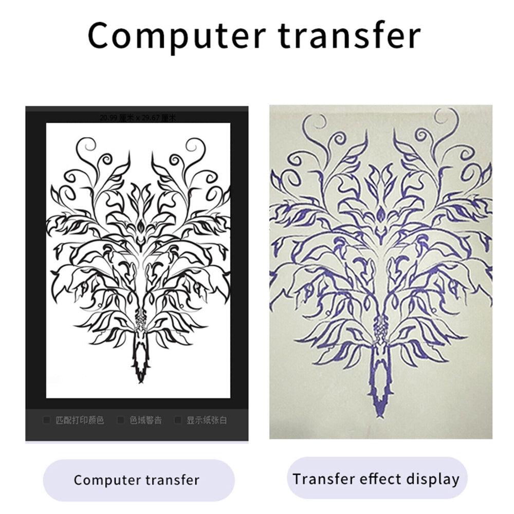 Wireless Tattoo Transfer Printer Portable Clear Stencil