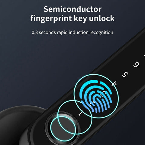 Smart Fingerprint Door Lock Electronic Handle Digital Password Bluetooth Key APP