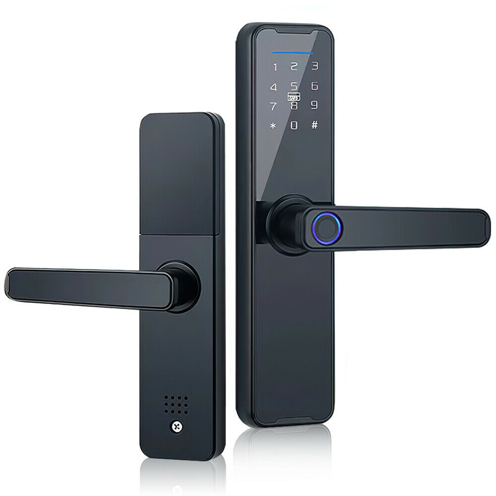 Digital Smart Door Lock with Fingerprint, App, Key Card & Password Access