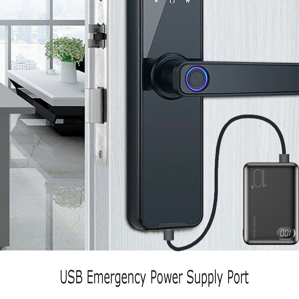 Digital Smart Door Lock with Fingerprint, App, Key Card & Password Access