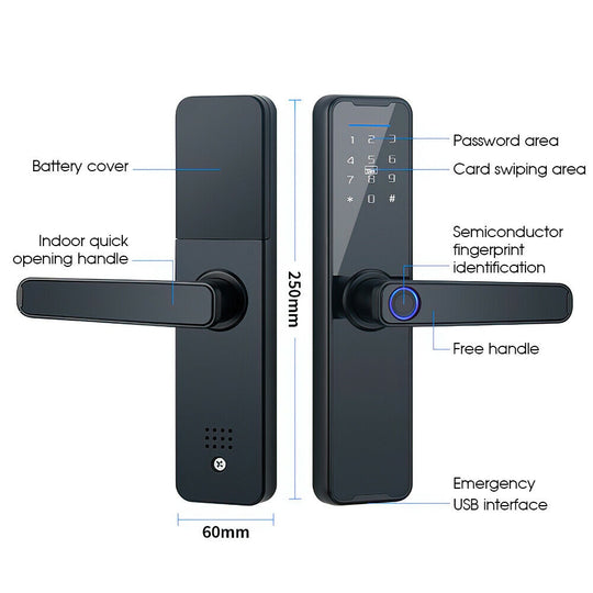 Digital Smart Door Lock 5 Unlock Methods & App Control