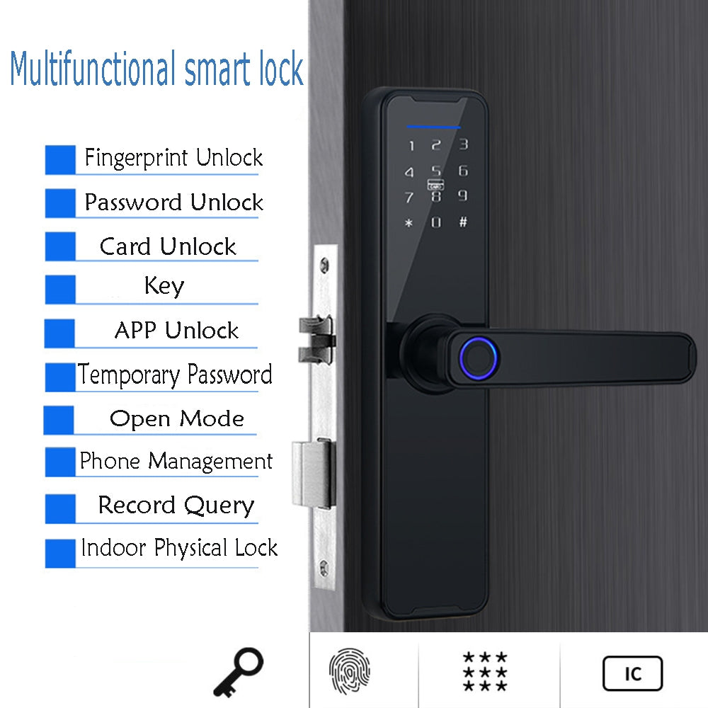 Digital Smart Door Lock Fingerprint, App, Key Card
