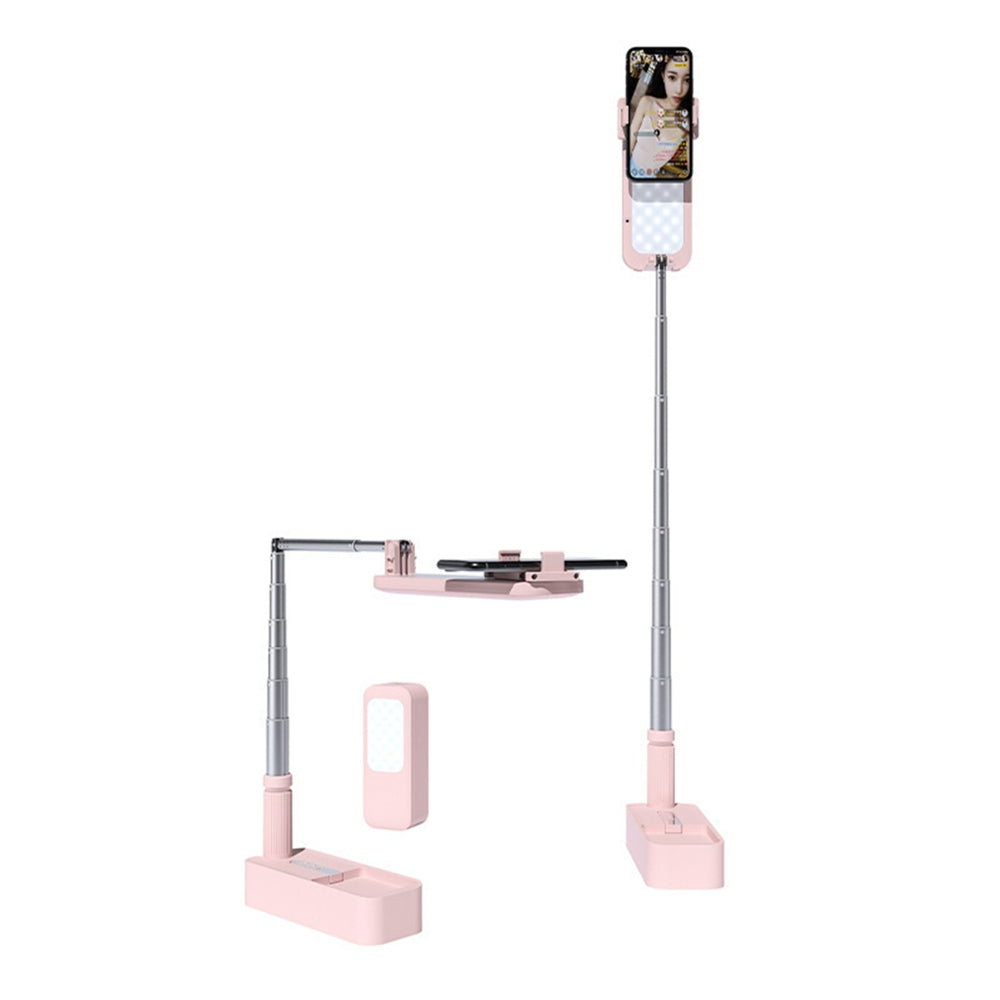 Led Portable Phone Holder Stand With Wireless Remote Fill Light