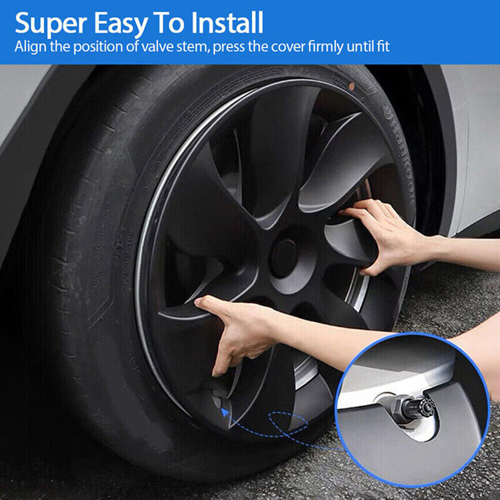 4Pcs 19Inch Black Wheel Cover Caps For Tesla Model Y