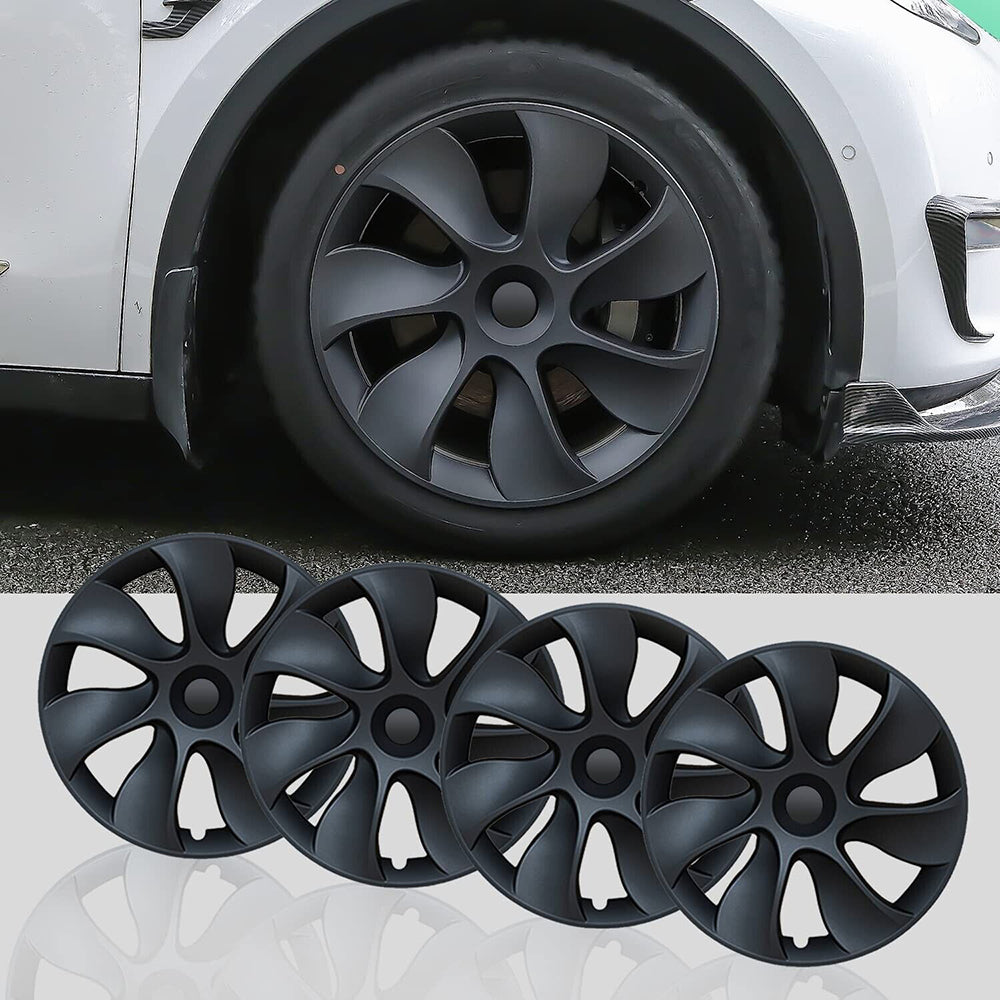 4Pcs 19Inch Black Wheel Cover Caps For Tesla Model Y