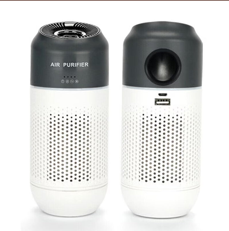Car Air Purifier Air Freshener Portable Oxygen Bar Ozone Negative Ionizer Cleaner-White