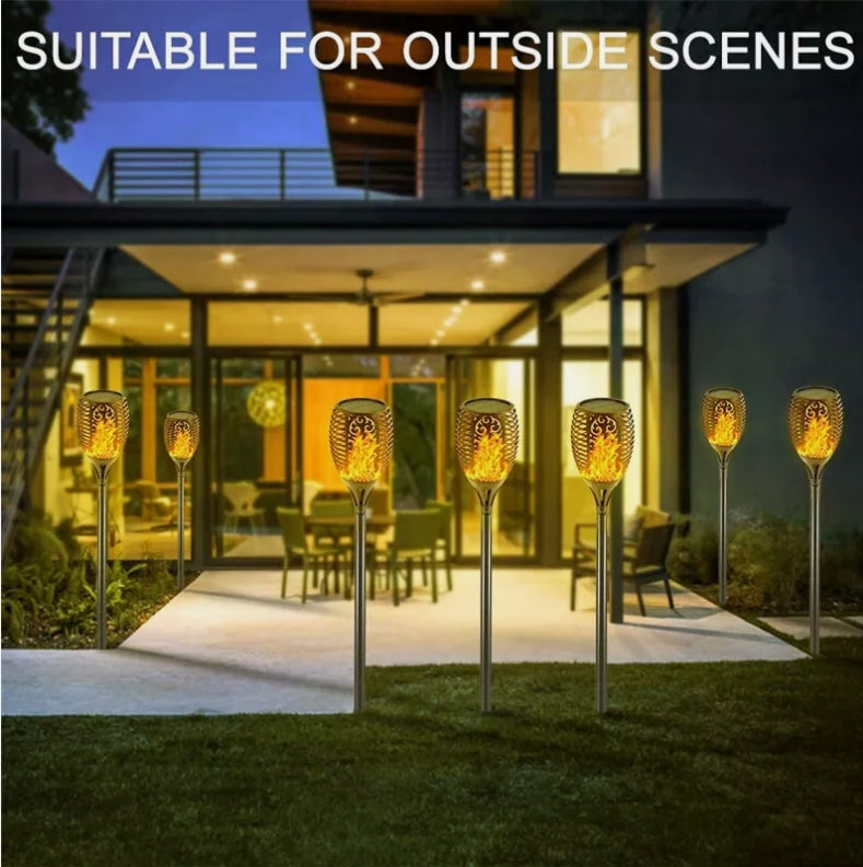 Solar Outdoor Lights Decorative Torch Light Garden Path Decoration LED Camping Ornaments