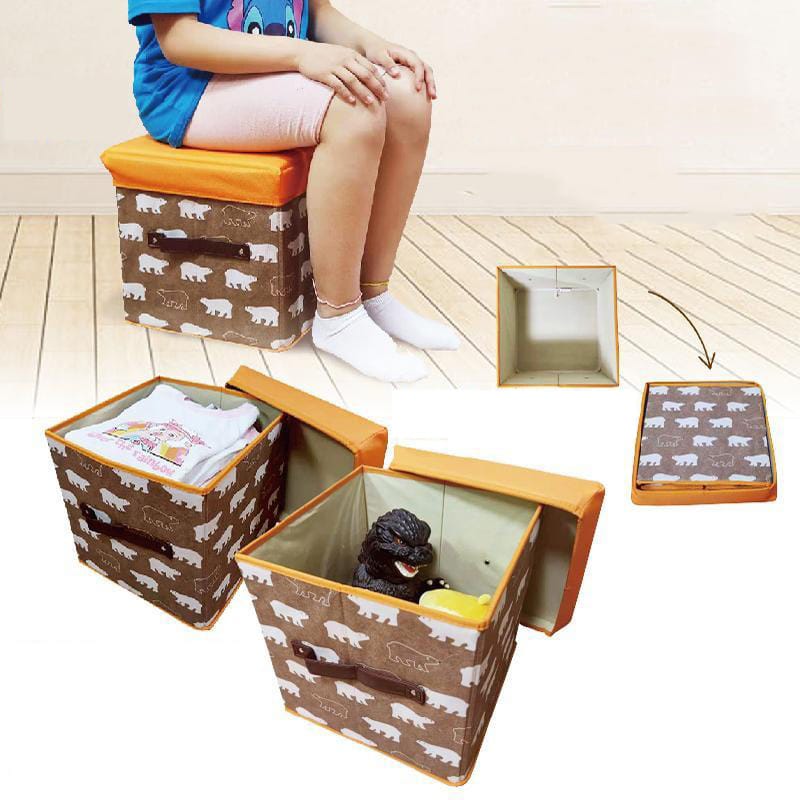 Folding Storage Ottoman Stool Cube