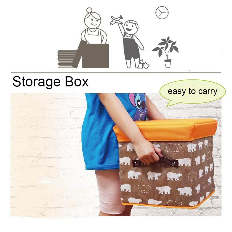 Folding Storage Ottoman Stool Cube