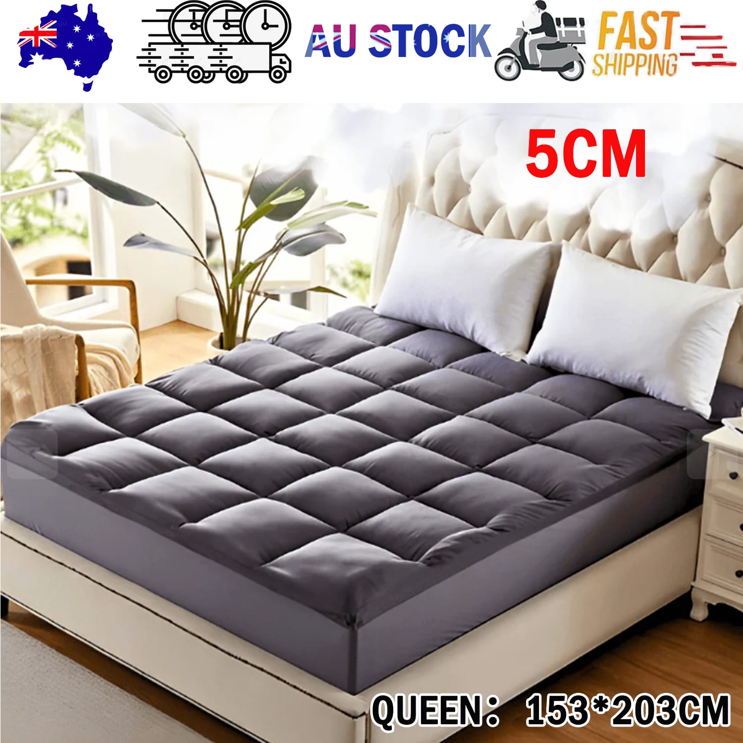Pillowtop Mattress Topper Luxury queen