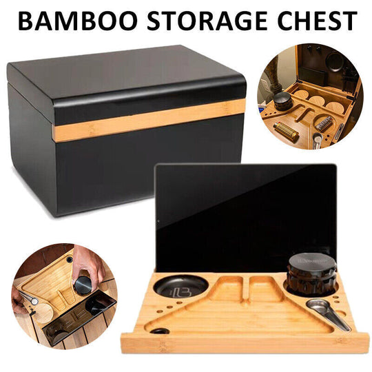 Wooden Storage Chest With Movable Tray Wood Lockable Stash
