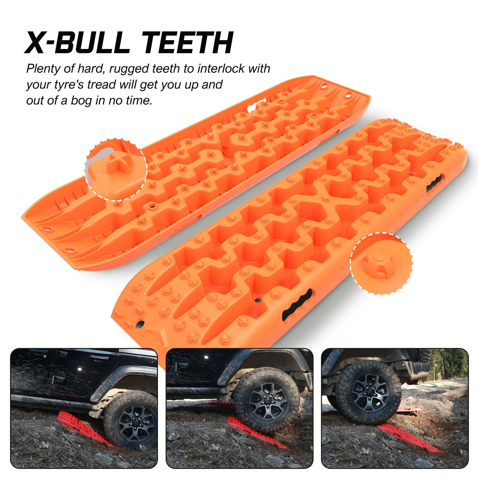 4Wd Snow Tracks Recovery Tracks (2Pcs) With Mounting Bolts | 4WD Recovery Tools