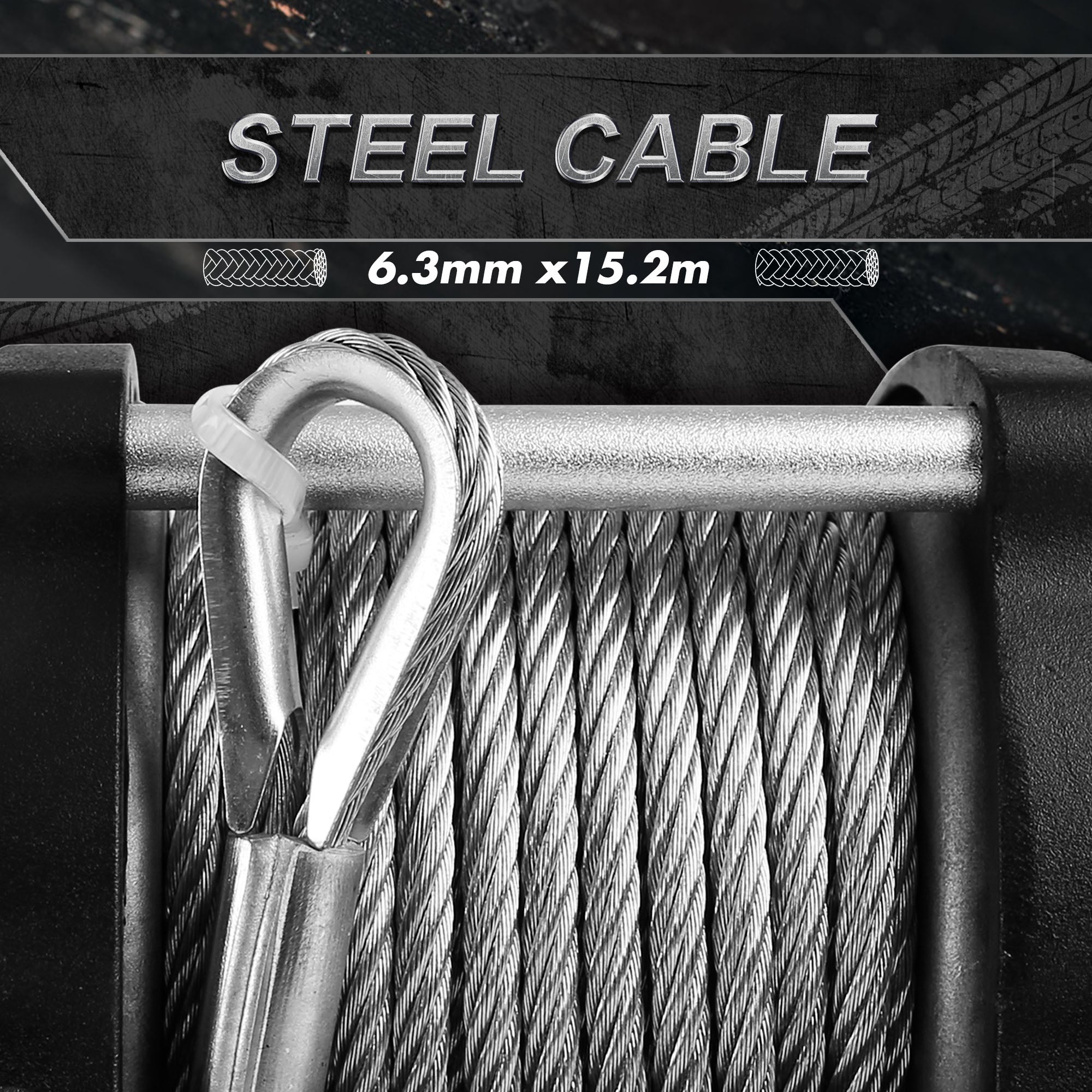 Wireless 12V Steel Cable Electric Winch 5000Lbs Atv Boat