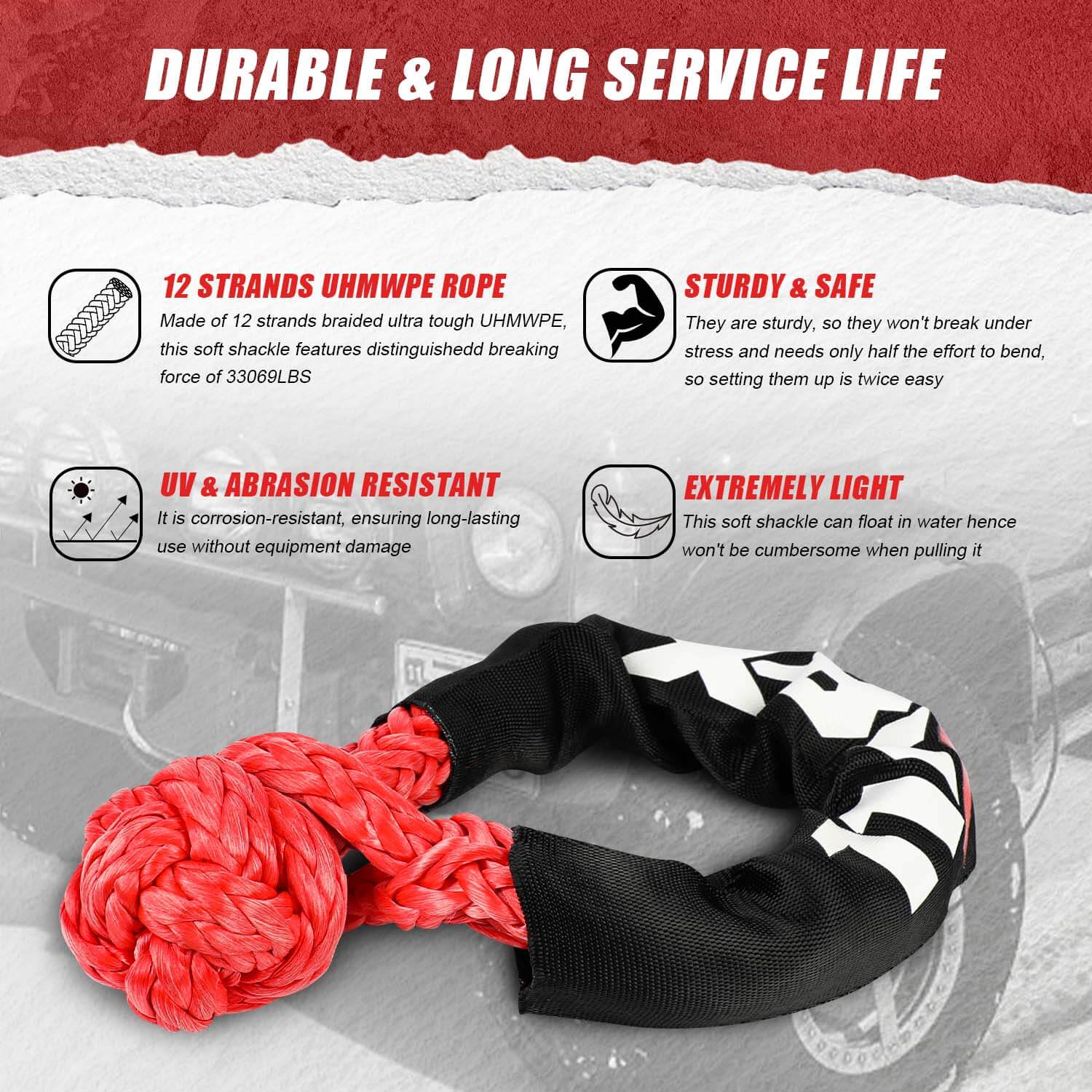 Kinetic Recovery Rope & 14500Lbs Electric Winch 4Wd Kit