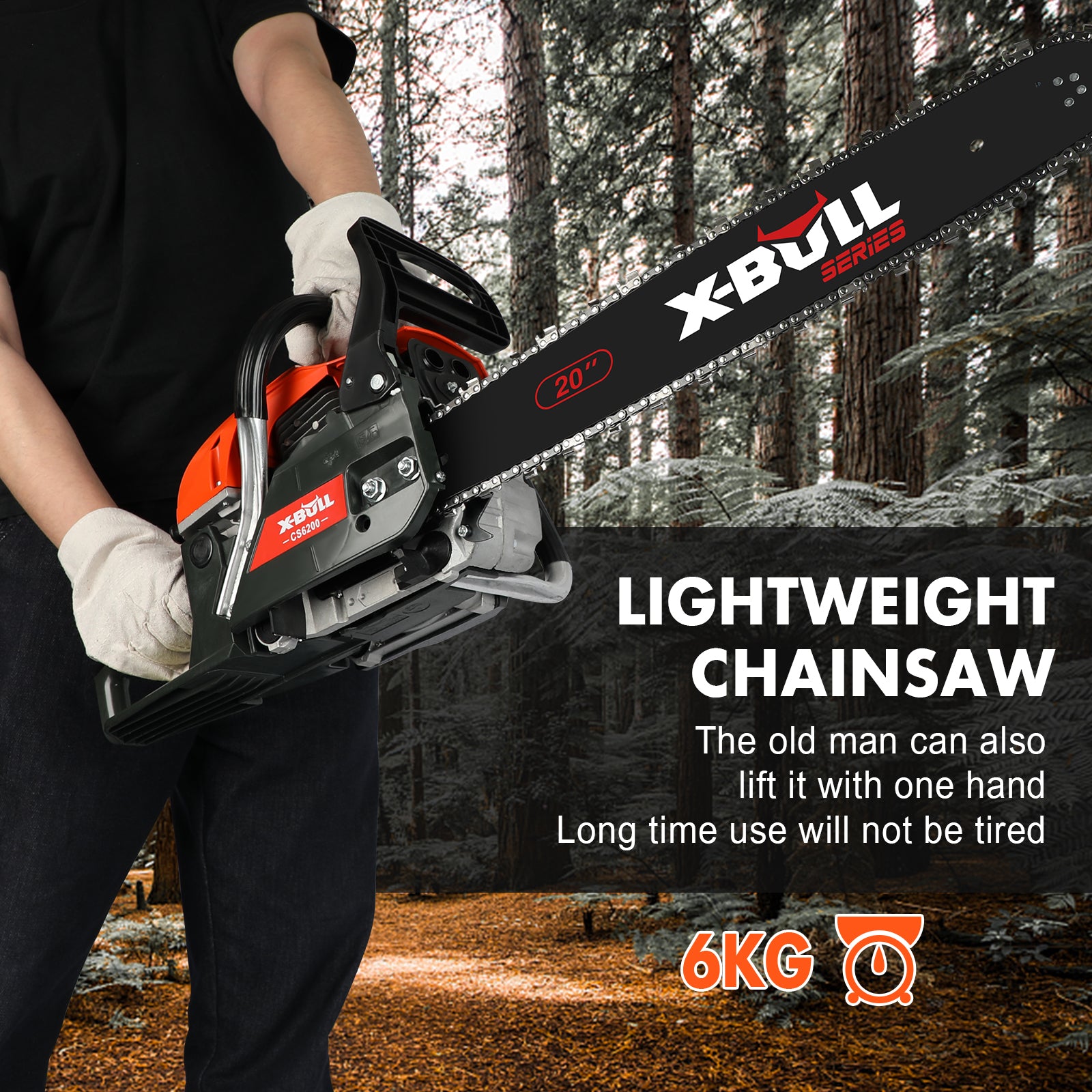 62Cc 20 Bar Petrol Chainsaw E-Start Commercial