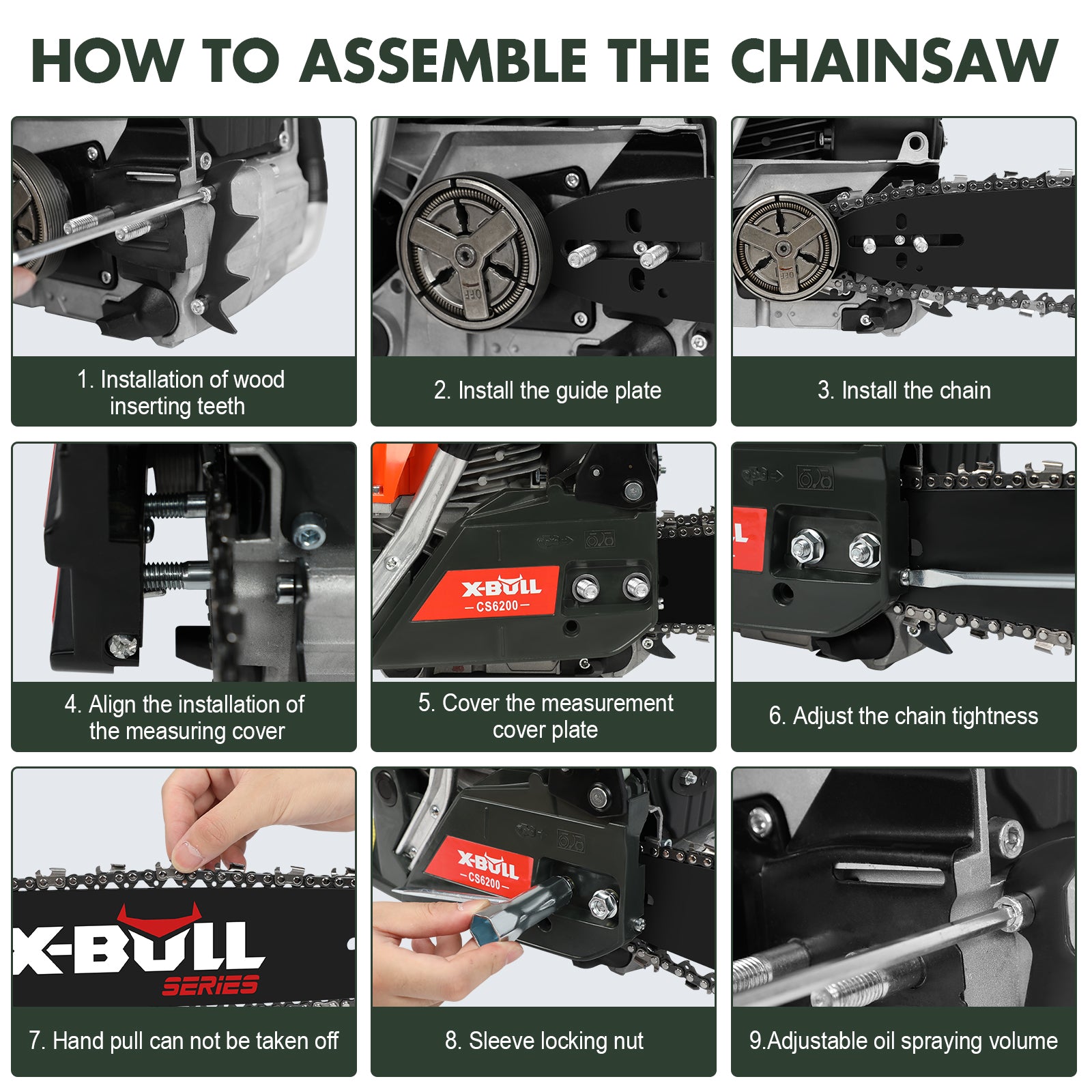 62Cc 20 Bar Petrol Chainsaw E-Start Commercial