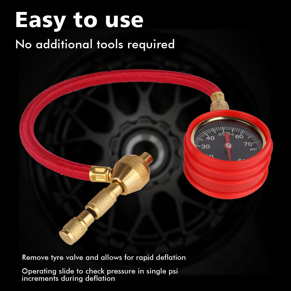 Kitchen & Bathroom DIY - Tyre Deflators Tire Automatic 4Wd Pressure Gauge 4 Brass Deflator