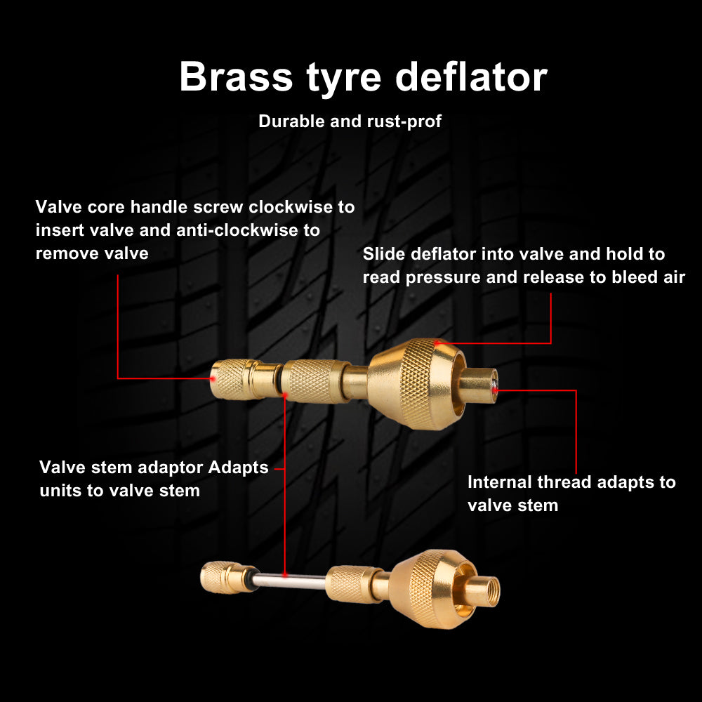 Tyre Deflators Tire Automatic 4Wd Pressure Gauge 4 Brass Deflator, Kitchen & Bathroom DIY